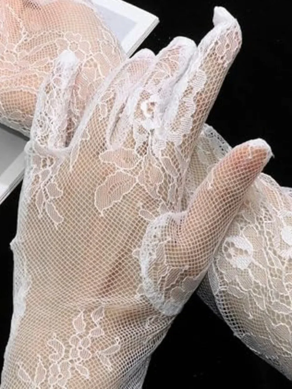 Long Lace Wedding Gloves